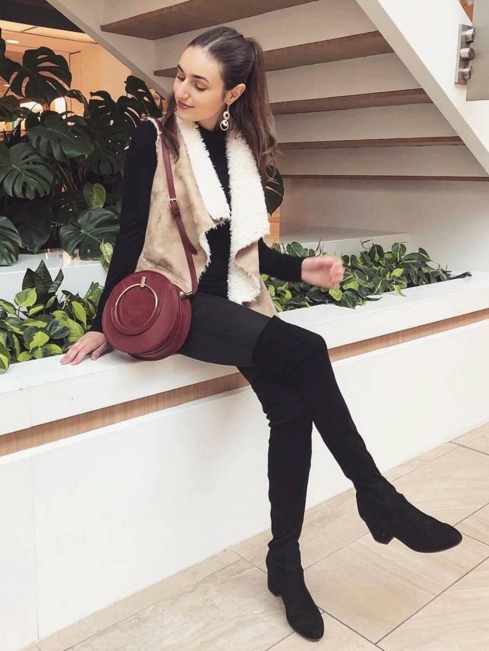 Steve Madden Black Over-the-Knee Suede Boots